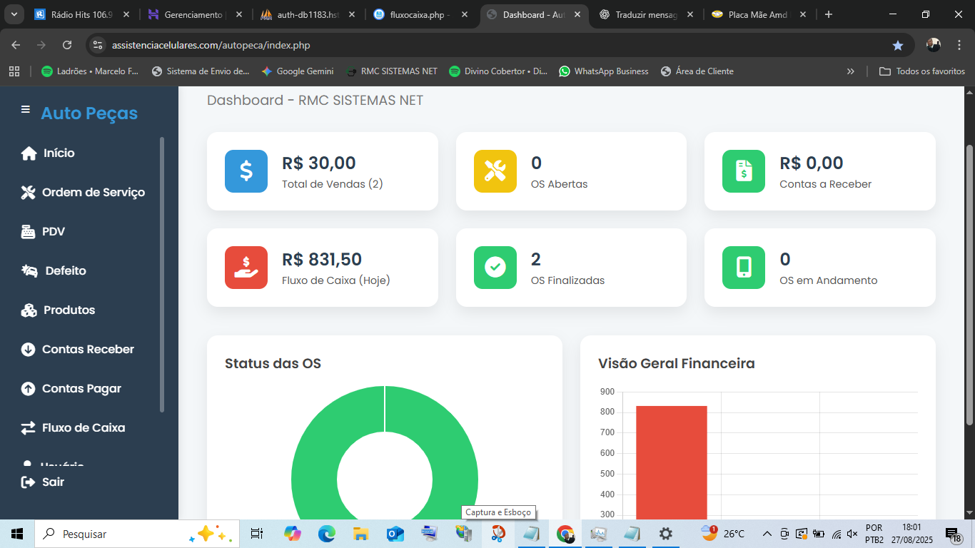 Sistema de Gestão para sua Autopeças! - Plano Mensal Cod 007