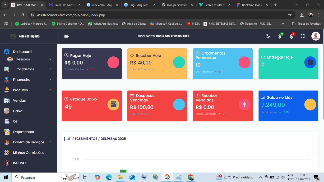 Sistema para assistência técnica - Ordem de Serviço Mensal On-line 001